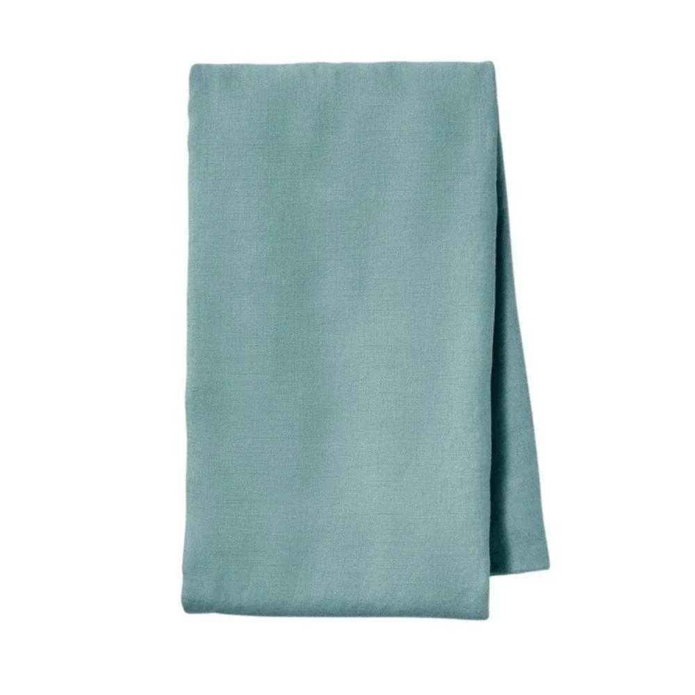 Casaluna Linen Body Pillow Cover – Light Teal, 100% Linen, Zippered, 52